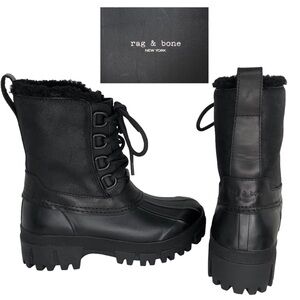 Rag & Bone RB Logo Shearling Lined Winter Boots